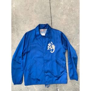 Ebbets Field Scorpion Satin Blue Jacket Size Large